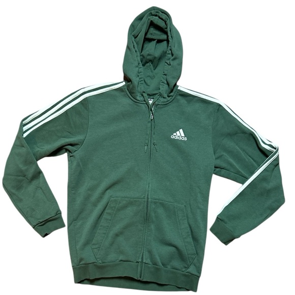 adidas Other - Adidas men’s green zip up hoodie. Size M